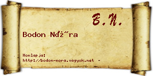Bodon Nóra névjegykártya