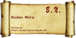 Bodon Nóra névjegykártya